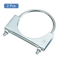 thumbnail image 3 of Muffler U-Bolt Clamps for 102mm Diameter Pipe, 2 Pack Saddle Type U-bolt Clamps, 3 of 4