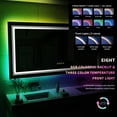 thumbnail image 5 of LUVODI Large LED Anti-Fog Bathroom Mirror 59x31in RGB Backlight Dimmable Makeup Mirror Square, 5 of 11
