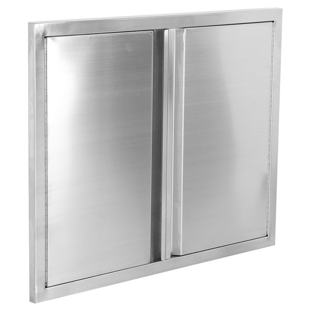 Tebru Barbecue Grill Door,BBQ Access Door,304 Stainless Steel Double