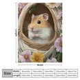 thumbnail image 4 of BCIIG Hamster Blanket,50x60in,Cute Animal in Floral Nest Pastel Flower Throw Blankets,Gifts for Kids Girls Women, Lightweight Soft Fleece Cozy,for Sofa Couch Bed Room Travel Modern Decor 40x50in, 4 of 6