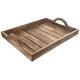 thumbnail image 1 of Rectangular mango wood serving tray with handles, 1 of 5