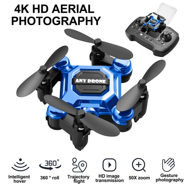 Mini Plus Drone 4K Cámara 2.4G Wifi FPV Drone para principiantes 3D Flip Drone para niños con una tecla Despegue y aterrizaje Control de aplicación de retención de altitud Wmkox8yii shdjk6363