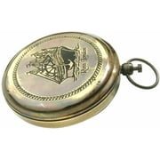 NauticalMart the arts collection Antique Nautical Brass Maritime Navigational Decor Push Button Compass Compass  (Brown)