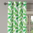 thumbnail image 3 of Ambesonne Green Grommet Curtain, Exotic Pineapple Pattern, 50" x 54", Green White, 3 of 6