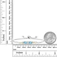 thumbnail image 3 of Gem Stone King 925 Sterling Silver and 10K Yellow Gold White Lab Grown Diamond Tennis Bracelet for Women (1.82 Cttw, Gemstone April Birthstone, Fully Adjustable up to 9 inch), 3 of 4