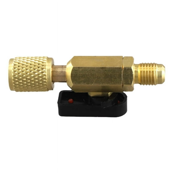 Brass R410A Refrigerant Straight Ball Valves AC Charging Hoses 1/4inch