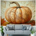 thumbnail image 4 of BCIIG, pumpkin leaves, swirl tapestries, wall hangings, style home wall decorations, art living room, bedrooms, apartments, farmhouses, dormitories, wall landscaping, holiday decorations, 4 of 6