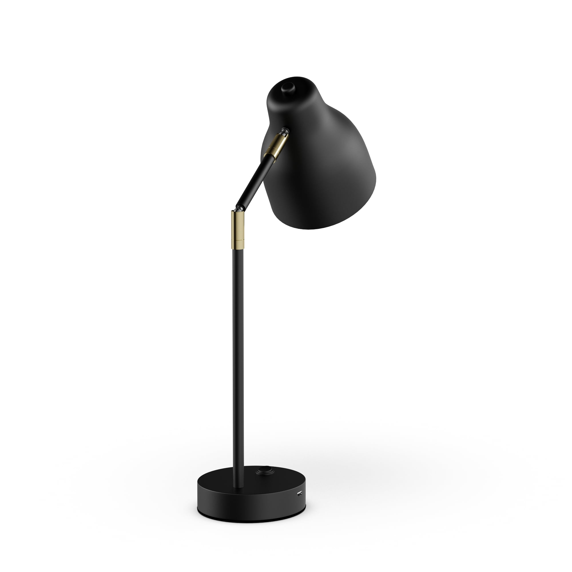 Better Homes & Gardens Linear Metal Office Desk Lamp with LED Bulb and USB Port, Black