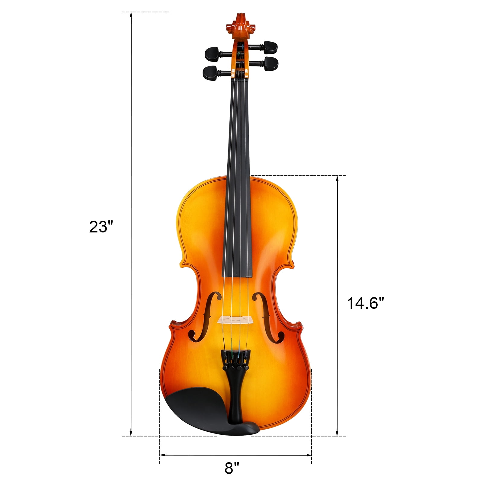 4/4 Full-Size Violin Set with Laminated Spruce Top and Maple Back, Steel-Core Strings, Complete Beginner Kit for Students and Adults