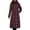 W01-Coffee, variant on Women's Winter Over Knee Removable Hooded Maxi Long Puffer Down Solid Color Trendy Coat Red M