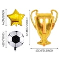 thumbnail image 2 of Trofeo Estrella Juego De Globos De Papel De Aluminio Fútbol Globos De Película De Aluminio Cumpleaños Baby Shower Partido De Fútbol Decoración De Fiesta Temática seitruly HA036461-00, 2 of 6
