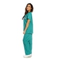 thumbnail image 2 of Just Love Women's Medical Scrubs - Six Pocket Set with Comfortable V-Neck and Cargo Pant (Surgical Green, Medium), 2 of 3