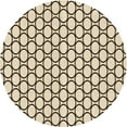 thumbnail image 1 of Ahgly Company Indoor Round Patterned Wheat Beige Area Rugs, 3' Round, 1 of 6