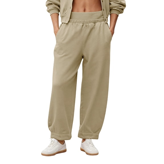Chiccall Mens Casual Pants Comfy Stretch Wide Leg Elastic Waist Workout Yoga Pant with Pocket