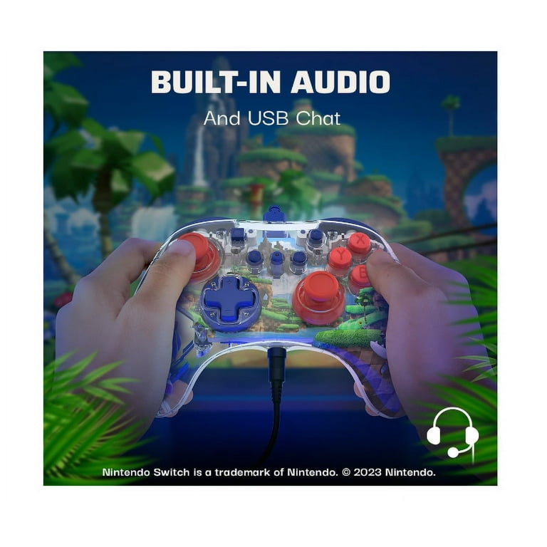 PDP REALMz Wired LED Light-up Pro Controller: Sonic Green PDP REALMz Wired LED Light-up Pro Controller: Sonic Green