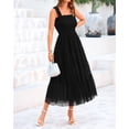 thumbnail image 4 of Vestido BTFBM para mujer de verano 2025, sin mangas, cuello cuadrado, negro, 4 of 6