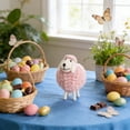 thumbnail image 6 of dajkiuy Easter Lamb Decor Sheep Ornament, Handmade Colorful Easter Tabletop Decor, Spring Home Decoration, Cute Lint Easter Figurine for Home Shelf, Easter Gift for Spring Home Decor, 6 of 6