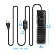DaToo 500W Aquarium Heater PTC Fast Heating Fish Tank Heater 500 Watt Submersible with LED Digital Temperature Controller for 60 to 120 Gallon,