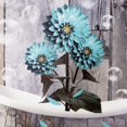 thumbnail image 6 of Rustic Floral Framed Wall Art Farmhouse Teal Dahlia Flowers in Vintage Bathtub Bathroom Canvas Wall Art Country Wood Board Picture Print Wall Artwork for Living Room Bedroom Ready to Hang 12"x16", 6 of 6