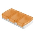 thumbnail image 6 of Unique Bargains 1 Pc 3 Grids Single Row Pill Case Durable for Travel Orange, 6 of 6