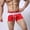 Red, variant on HUPOM Mens Underwear Boxer Briefs Male Thongs Medium waist Elastic Waist Solid Boxer Briefs Blue S