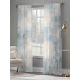 thumbnail image 3 of Aqua Beige Ombre Sheer Curtains 96 Inch Length 2 Panels Set, Vintage Modern Abstract Voile Window Treatment Semi Sheer Long Curtains Drapes for Bedroom/Living Room/Kitchen 52"x96"x2, 3 of 7