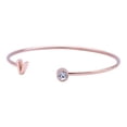 thumbnail image 2 of Pulsera Mujer Inicial Letra LuckyLy, Acero Inoxidable y Zirconia Cúbica, Modelo Sonia rosa UNITALLA, 2 of 8