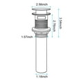 thumbnail image 6 of Bathroom Sink Drain with Overflow, Vessel Sink Lavatory Vanity Pop Up Drain Stopper, 304 Stainless Steel, 6 of 6
