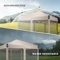 thumbnail image 6 of Aoodor 12'x12' Pop Up Canopy with Removable Mesh Sidewalls, Outdoor Portable Instant Shelter Tent-Beige, 6 of 8