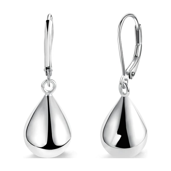 Pendientes ALEXCRAFT de plata de ley en forma de lágrima para mujer