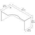 thumbnail image 3 of Series C 72W Left Handed Corner Desk in Hansen Cherry - Engineered Wood, 3 of 5
