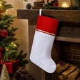 thumbnail image 4 of 12Pcs Classic Large Christmas Stockings,17 Inch White & Red Xmas Hanging Stocking Ornament with Hanging Loop,for Fireplace Mantel Christmas Tree Home Holiday Party Christmas Tree Decoration, 4 of 7
