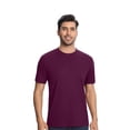 thumbnail image 5 of JERZEES Dri-Power Short Sleeve T-Shirt for Men, Rib Collar Casual Maroon Tee, 6 Pack, XL, 5 of 5
