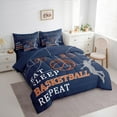 thumbnail image 3 of Castle Fairy Boys Girls Eat Sleep Basketball Bedding Comforter Set 7-Piece,Ball Gamer King Bedding Sets,Sport Theme Ultra Soft Bed Sheets,Luxury Bedroom Decor,Reversible, 3 of 8
