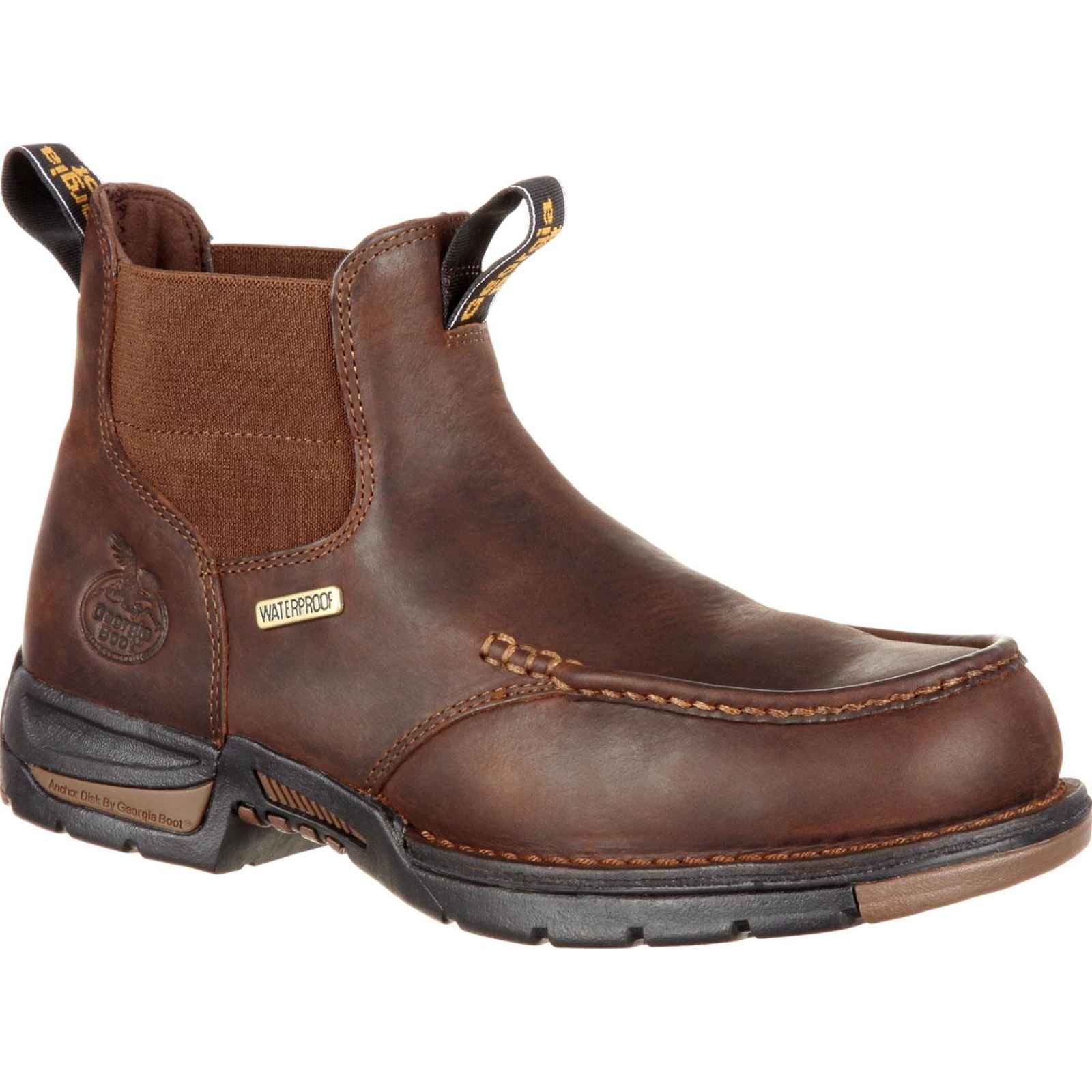Boot Men's Brown Athens Chelsea Waterproof Work Boot GB00156