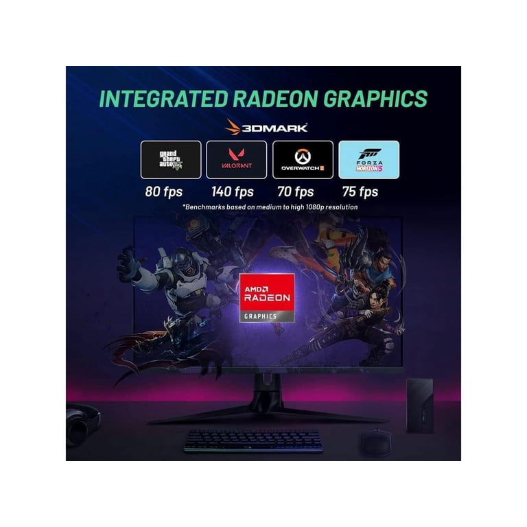 Skytech Mini PC X1 Gaming PC Desktop AMD Ryzen 5 5600G Radeon