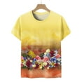 thumbnail image 4 of Pntutb, camiseta de manga corta suelta con cuello redondo y estampado informal de verano a la moda para mujer, blusa, Jersey Pntutb Pntutb-4714, 4 of 5