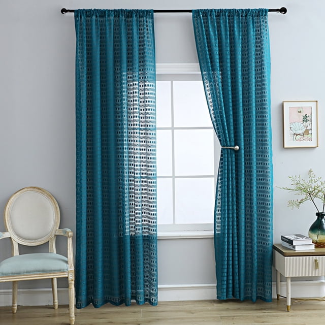 Sentmoon Curtains Curtains Solid Color Translucent Chiffon Sheer Curtains Waterproof Balcony Outdoor Patio Drapes Suitable for Courtyard and Home Decor
