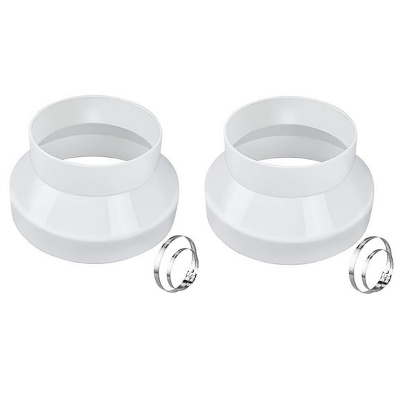 Lefu Duct Reducer PVC Duct Adapter with Hose Clamp Adaptive Vent System (8 to 6 Inch)