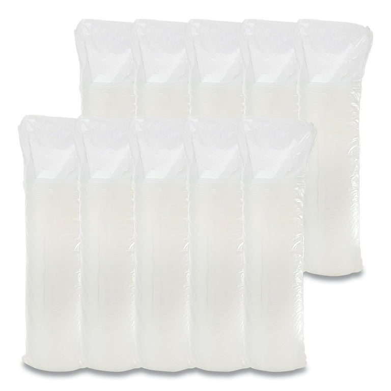 Dart® Plastic Lids, Fits 12 oz to 24 oz Hot/Cold Foam Cups, Straw-Slot Lid,  White, 100/Pack, 10 Packs/Carton