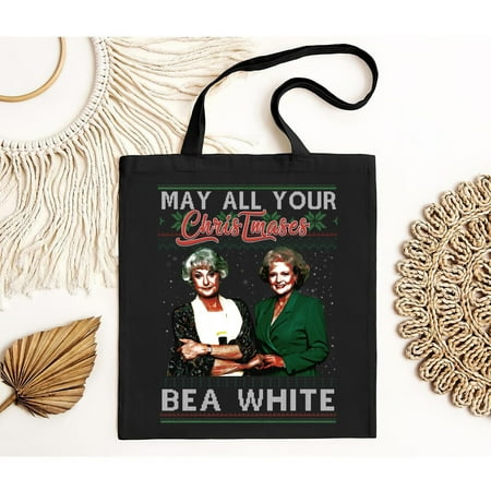 vintage May All Your Christmases Bea White Golden Girls Tote Bag  Betty White Bag  The Golden Girls Bag  Christmas Bag-TH22949