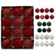 thumbnail image 4 of 12/16 piezas de 6 cm de color rojo vino para adornos navideños, bolas colgantes para árbol de Navidad, decoración de fiesta, esferas navideñas de Año Nuevo, 4 of 5