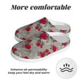 thumbnail image 6 of Fotbe Rose Flowers Pattern Women's Fuzzy Curly Fur Memory Foam Loafer Slippers Indoor Outdoor Slippers Winter Home Shoes-37/38, 6 of 7
