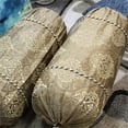 thumbnail image 4 of Natural Geo Gold/Beige Gao Takiya Bolster Pillow (Set of 2), 4 of 4