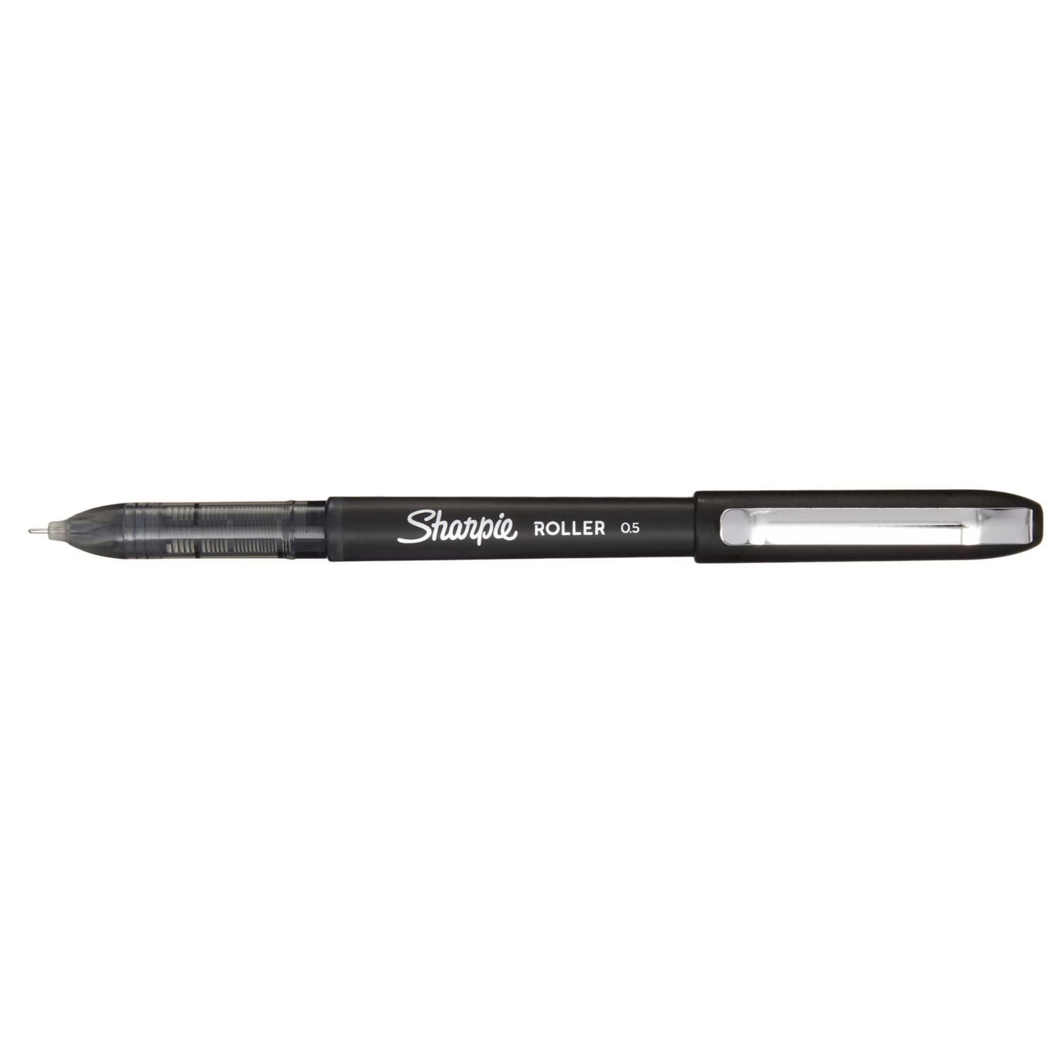 Sharpie Rollerball Pen, Needle Point (0.5 mm) Precision Pen, Black Ink, 12 Count