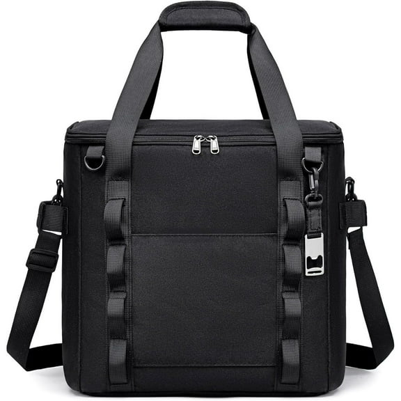 Insulated Soft Cooler Bag 12"x12"x12" Large Leakproof Soft Sided Ice Chest for Travel Beach Camping, 50 Cans Portable Cooler Box for Grocery Shopping, Road Trips