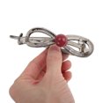 thumbnail image 4 of Unique Bargains 1 Pc Fashion Single Bead Hair Clips for Home Dark Gray Red, 4 of 5