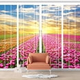 thumbnail image 2 of Idea4wall 4pcs Vies from French Window Peel and Stick Wallpaper Removable Wall Murals Large Wall Stickers for Home Decoration, 66"x24", 2 of 5