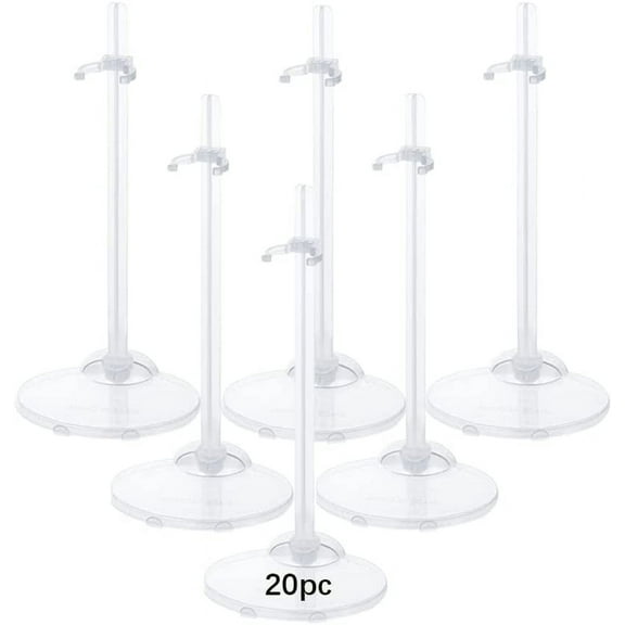 STONCEL 20PCS Doll Holder, Doll Stand Display Holder, Ideal Doll Display Stand Support with Adjustable Waist Clip for 11 to 13 Inch Tall Dolls