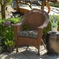 thumbnail image 3 of ARDEN Outdoor Wicker Chair Cushion, 20 x 18, Tufted Plush Cushion for Wicker and Rocking Chairs 18 x 20, Black Aurora Damask, 3 of 11